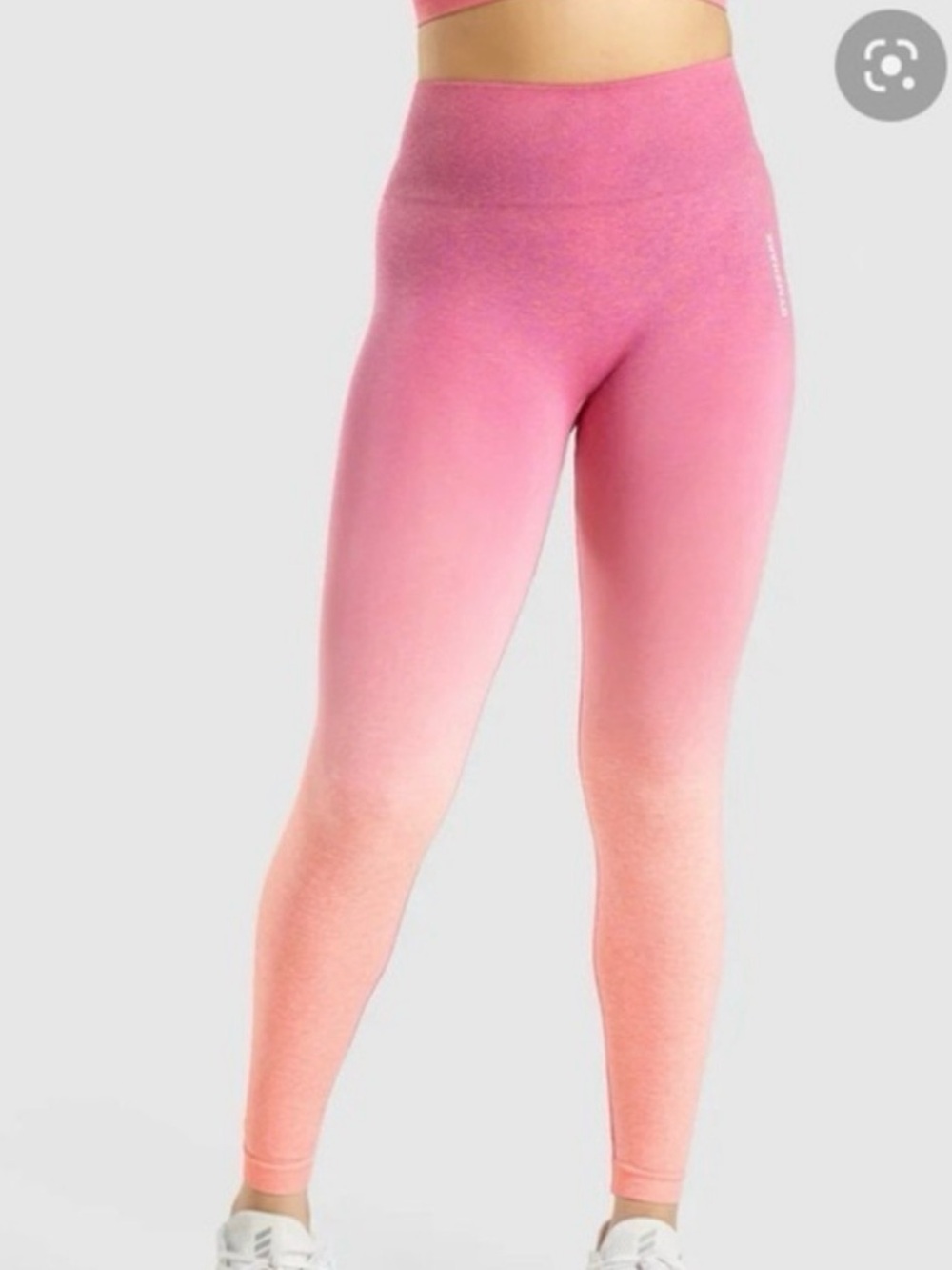 Gymshark Ombre Pink to Peach High-Waist Seamless Leggings
